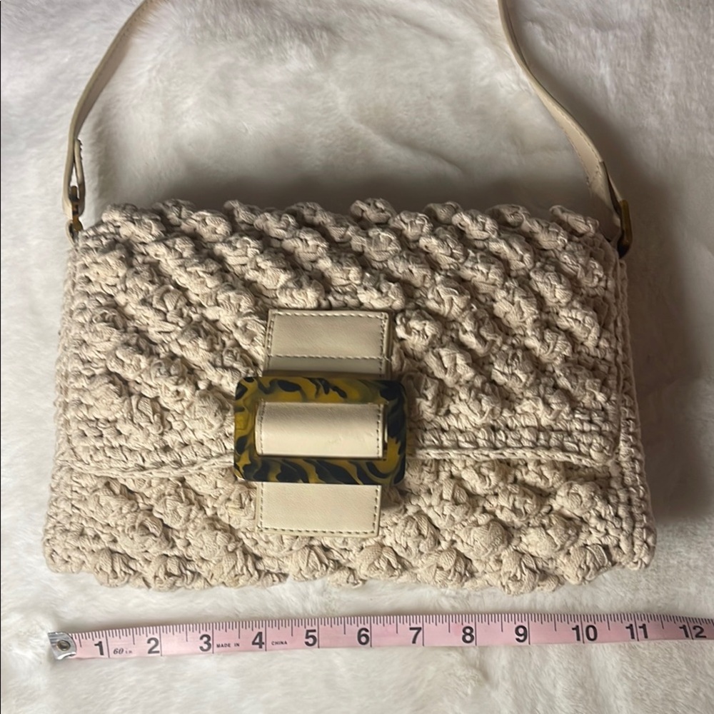 No Boundaries Cream Woven Shoulder Bag - Picture 6 of 11